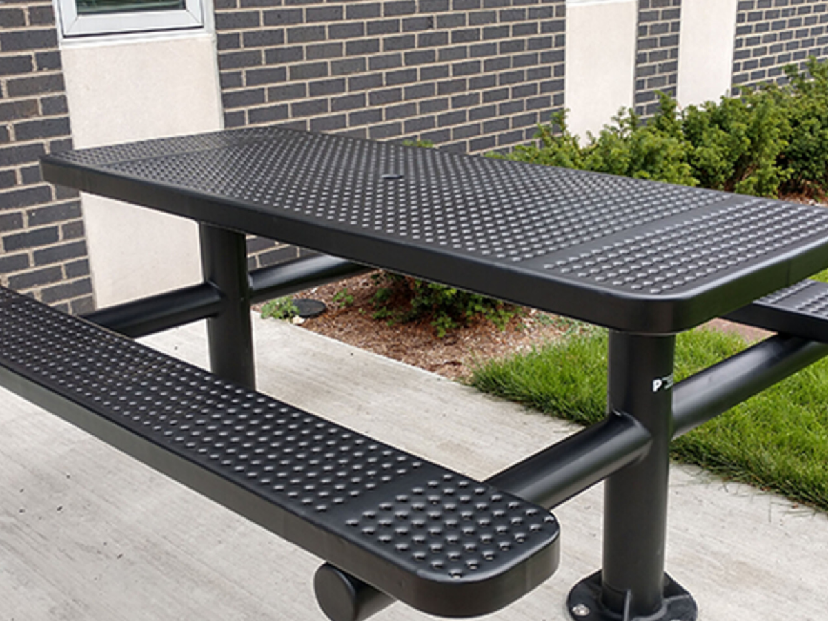 Black Metal Picnic Tables for Schools - SWS Group